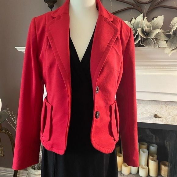 Jessica Red Blazer Size 10 Petite - Picture 3 of 16